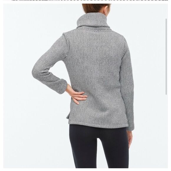 J. Crew Herringbone Funnel neck Pullover - Picture 3 of 9